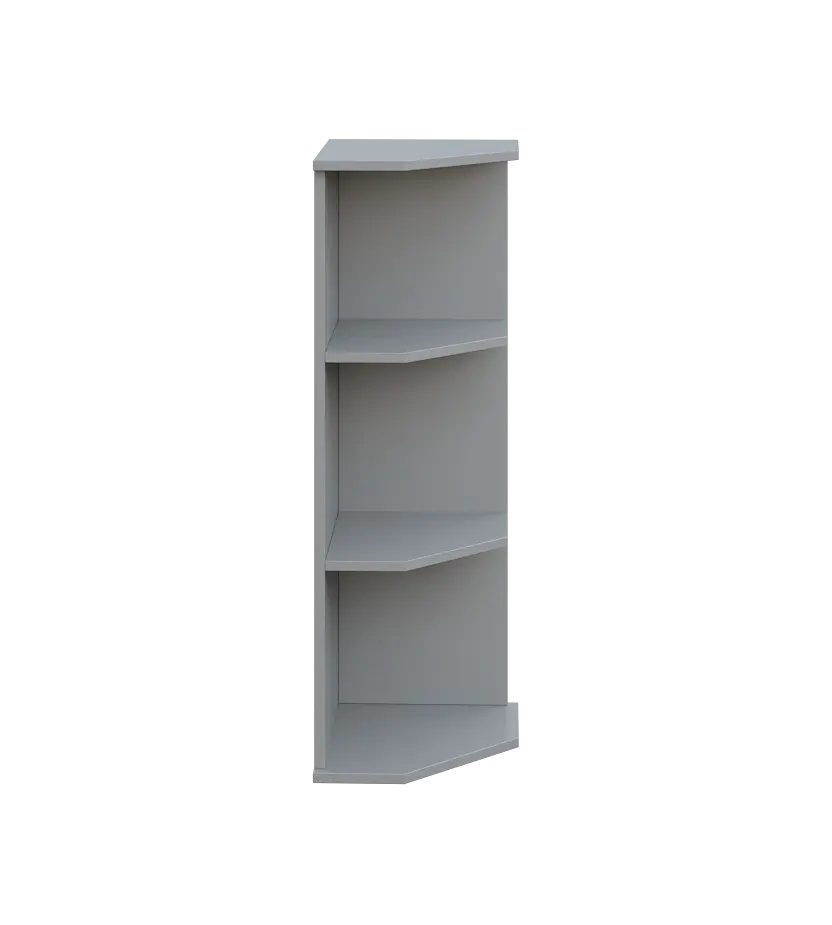 LZ 3 - 3 kancelářská skříň, rohová, pravá, 1107x360x400, šedá